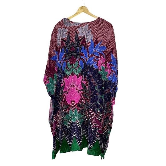 Soft Surroundings Tropical Adelaide Caftan Mumu Maxi Dress Size S/M - Picture 3 of 7